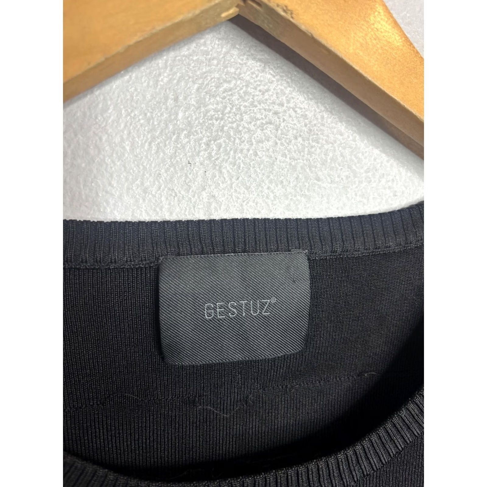 Gestuz Gestuz Sweater Dress Womens Small Black Eyelet Grommet Long Sleeve Bodycon Size S / US 4 / IT 40 - 3 Thumbnail