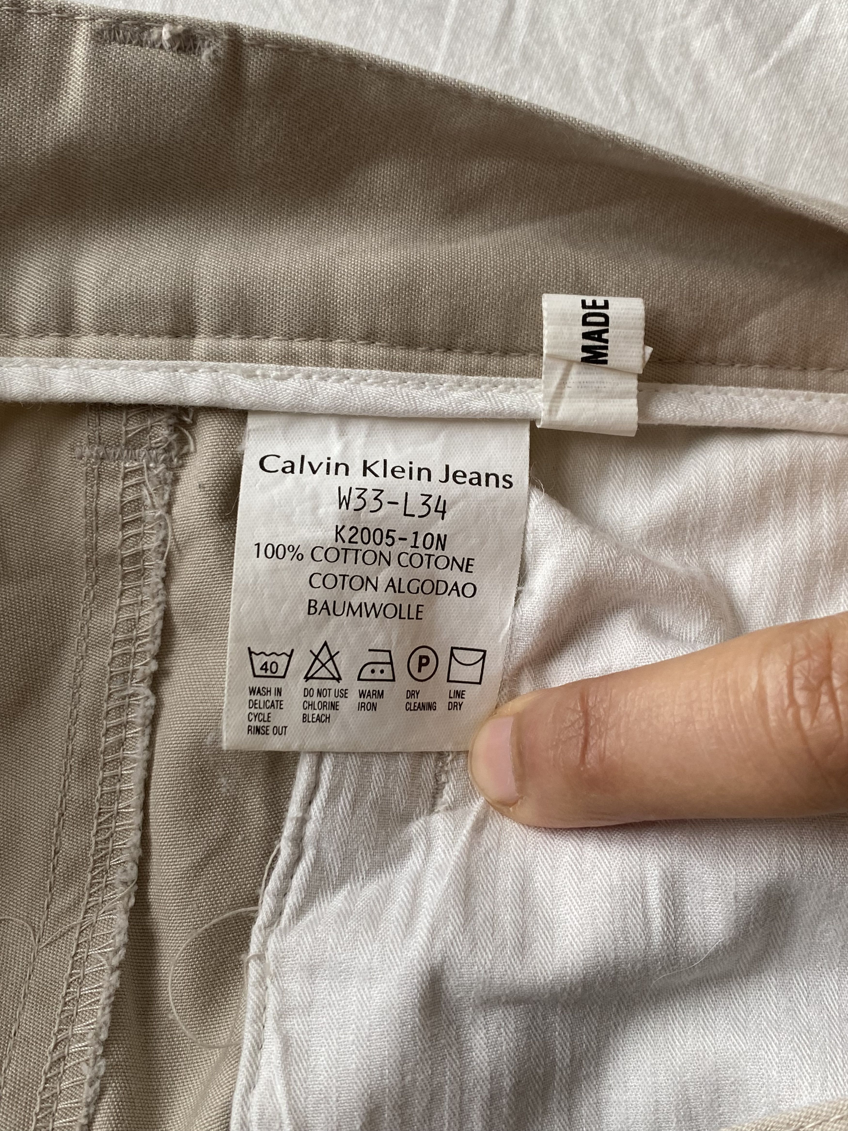 Calvin Klein Calvin Klein Beige Trousers Size 33 Size US 33 - 9 Thumbnail