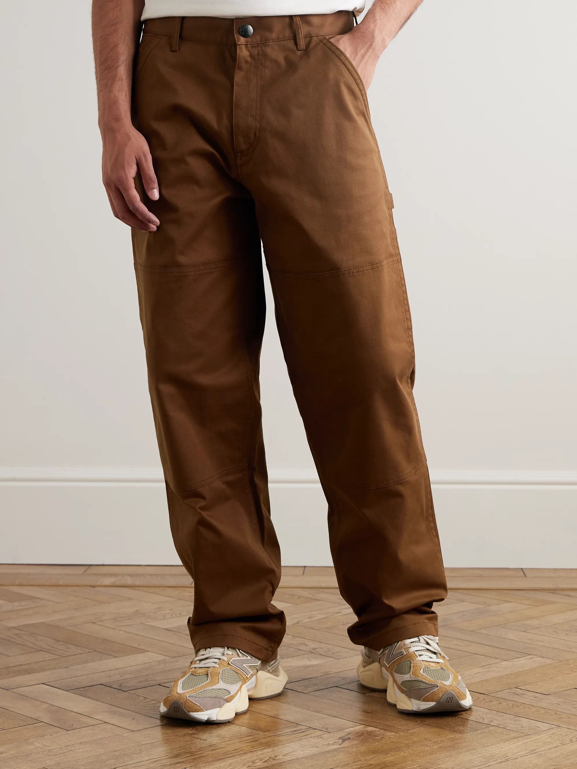 Moncler 48 M Moncler Straight Cotton Gabardine Trousers Brown Size US 32 / EU 48 - 2 Thumbnail