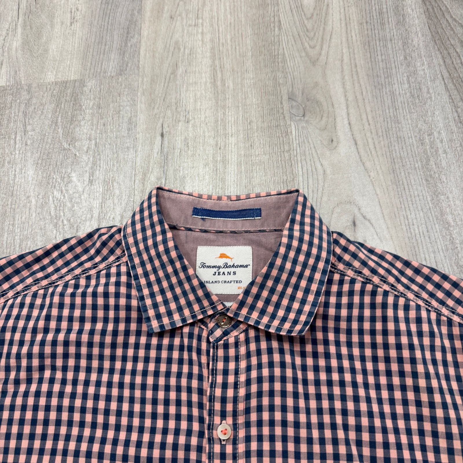 Tommy Bahama Tommy Bahama Jeans Shirt Men's Medium Pink Blue Plaid Check Size US M / EU 48-50 / 2 - 3 Thumbnail
