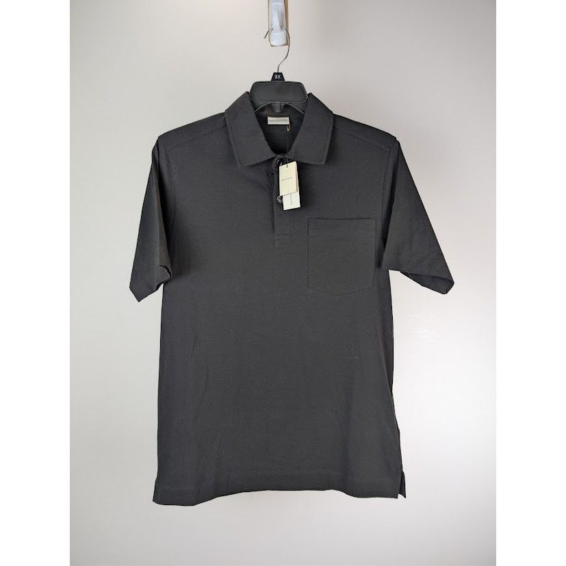 Dries Van Noten o1rshd1 Men's Solid Polo Shirt in Black Size US M / EU 48-50 / 2 - 2 Thumbnail