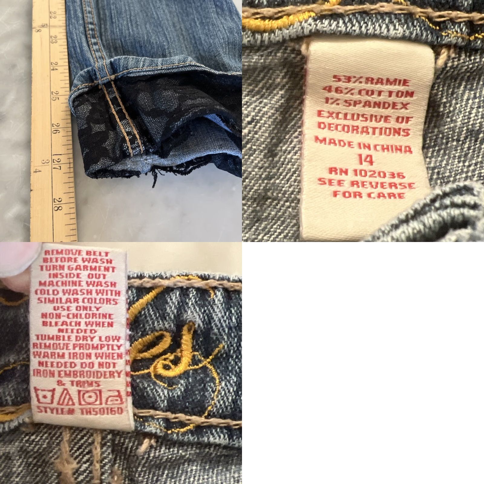 Vintage VINTAGE YES Blue Jeans Lace Trim Women’s 14 Th50160 Style Skinny 27in Inseam Denim Fall Bohemian Womens Size 36" / US 14 / IT 50 - 9 Thumbnail
