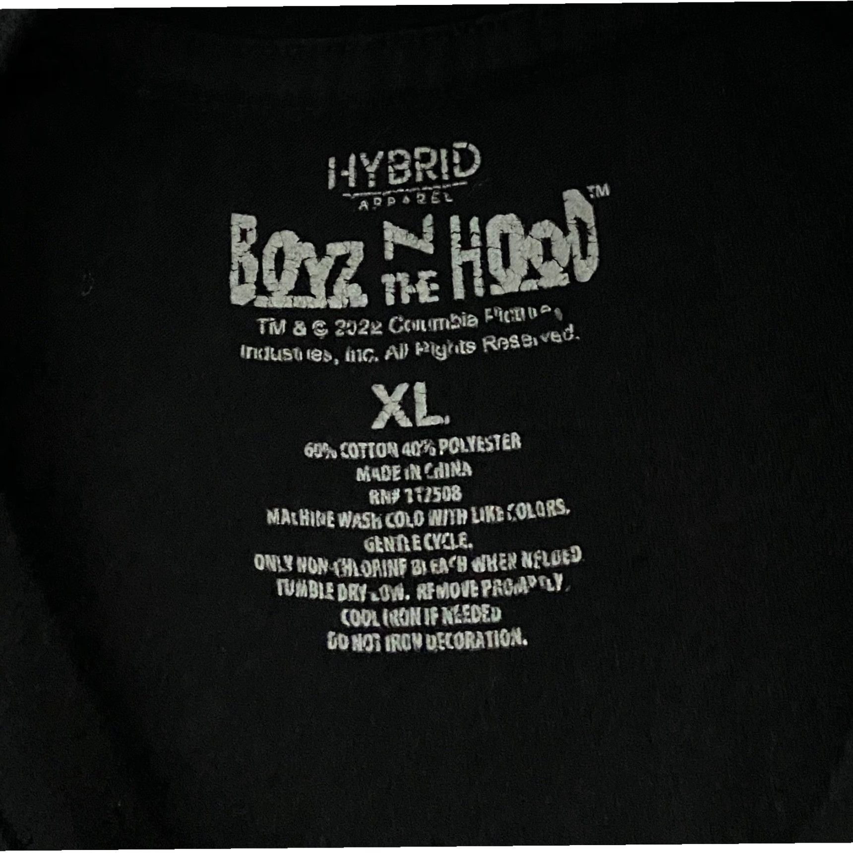 Vintage Hybrid Apparel Graphic T Shirt Men's Size XL Black Boyz N The Hood Size US XL / EU 56 / 4 - 3 Thumbnail