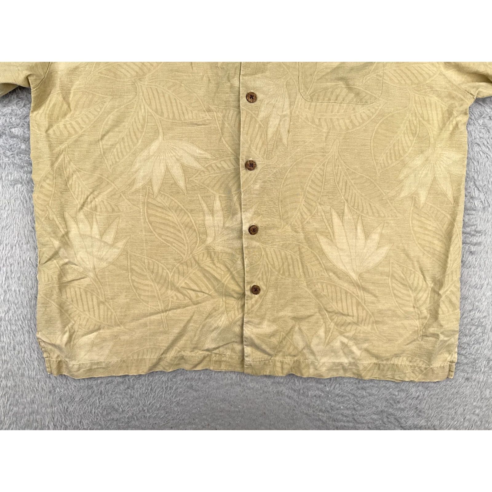 Tommy Bahama Tommy Bahama Hawaiian Shirt Mens XL Beige Silk Floral Button Up Aloha Resort Size US XL / EU 56 / 4 - 5 Thumbnail