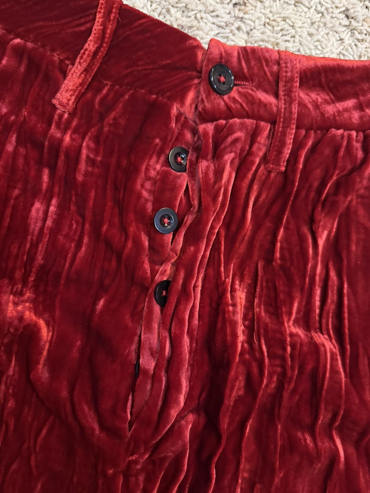 Ann Demeulemeester Crushed velvet pants Size US 32 / EU 48 - 2 Thumbnail