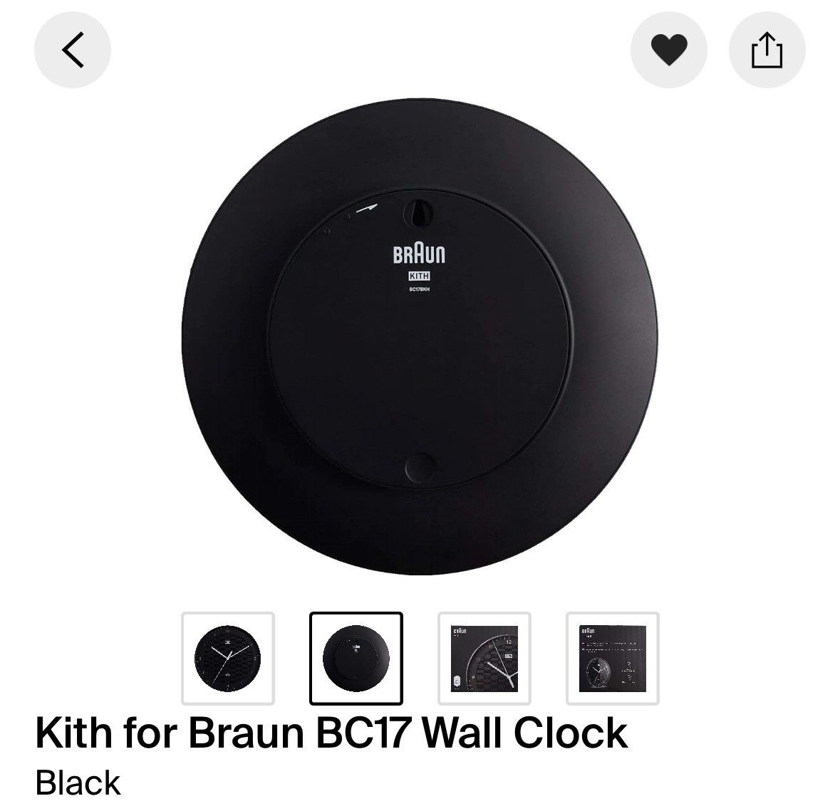 Kith Kith braun wall clock black Size ONE SIZE - 3 Thumbnail