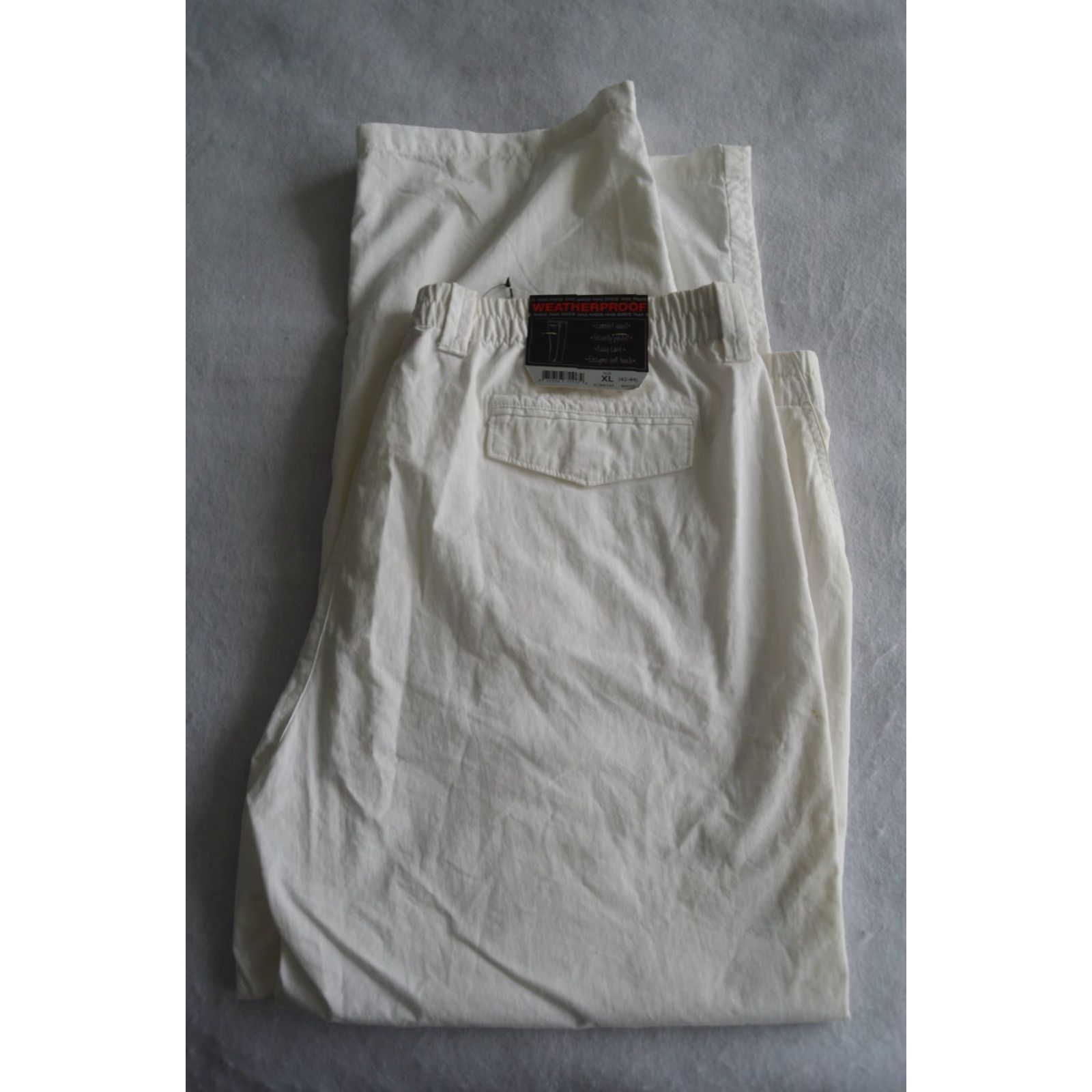 Weatherproof VINTAGE Weatherproof Pants Mens XL White Nylon Spandex Comfort Zip Front Casual 32in Inseam Slashed Pockets Classic Tech Pant Size US 36 / EU 52 - 4 Thumbnail
