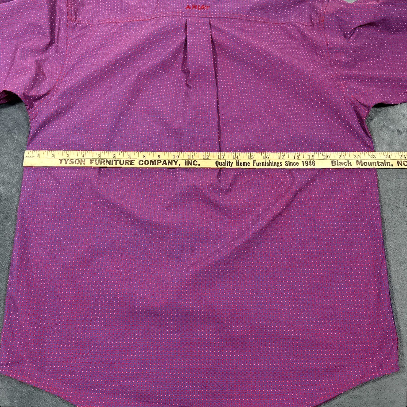 Ariat Ariat Button-Up Shirt Mens Medium Purple Geometric Western Cowboy 100% Cotton Size US M / EU 48-50 / 2 - 7 Thumbnail