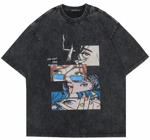 Japanese Brand Oversized Distressed Japan Anime Eye Vintage Tshirt Size US XL / EU 56 / 4 - 1 Thumbnail