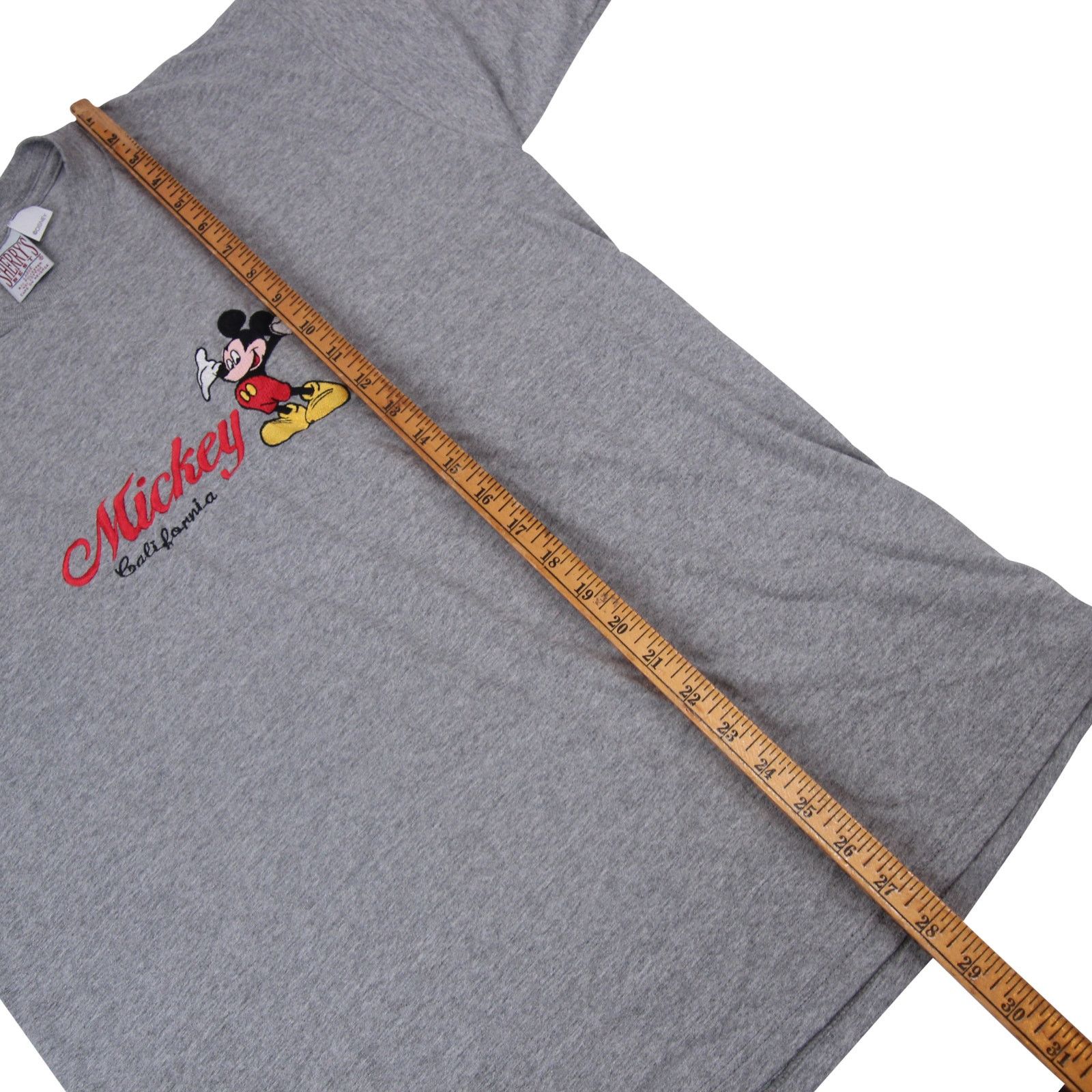 Disney × Vintage Vintage Disney Mickey Mouse Spellout Embroidered T Shirt Size US L / EU 52-54 / 3 - 6 Thumbnail