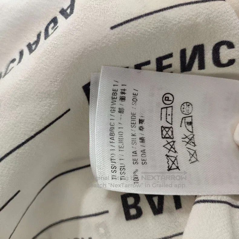 Balenciaga Balenciaga Silk Letter Shirt Size XS / US 0-2 / IT 36-38 - 7 Thumbnail