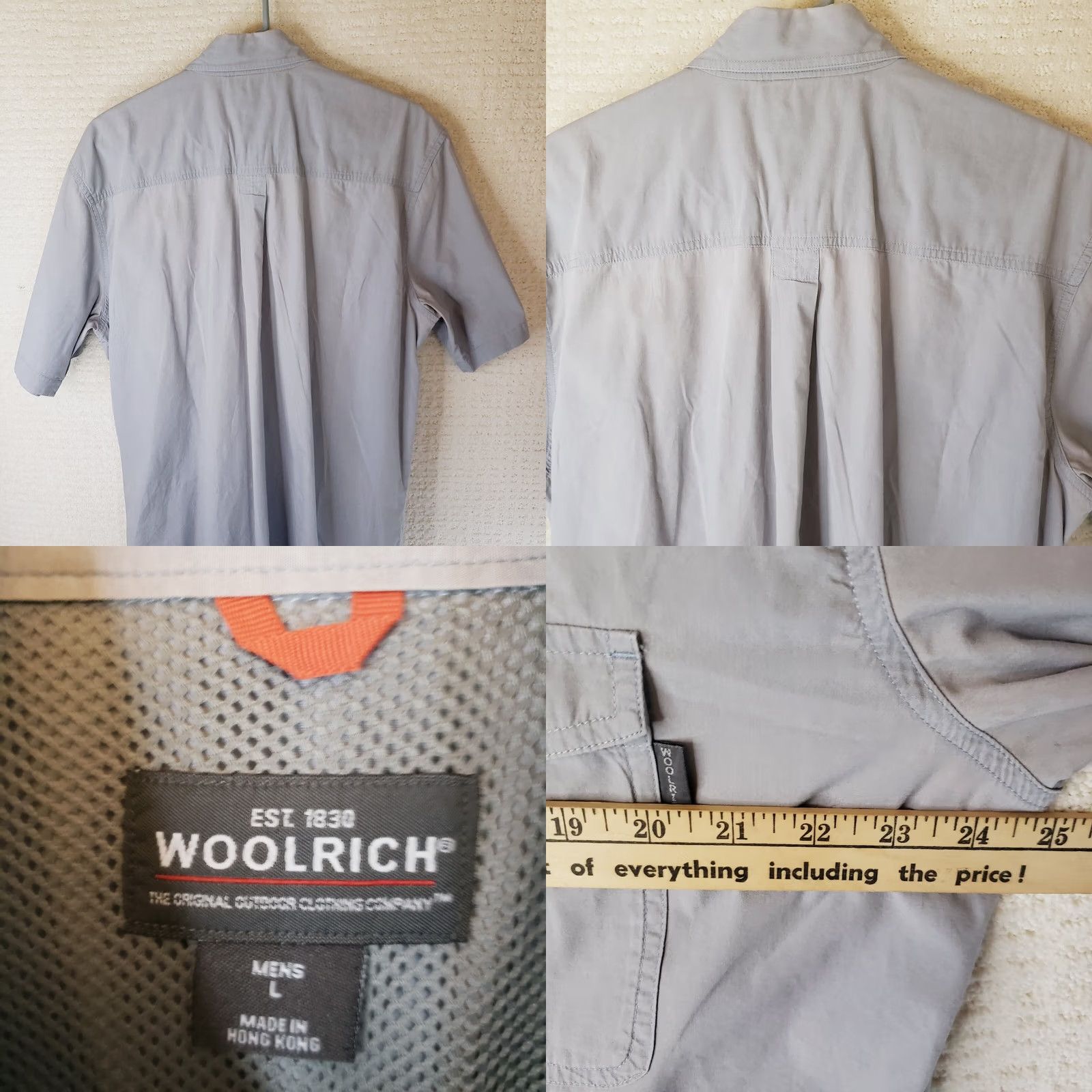 Vintage VINTAGE Woolrich Shirt Mens L Gray Long Sleeve Button-Up Pocketed Outdoor Modern? Size US L / EU 52-54 / 3 - 8 Thumbnail