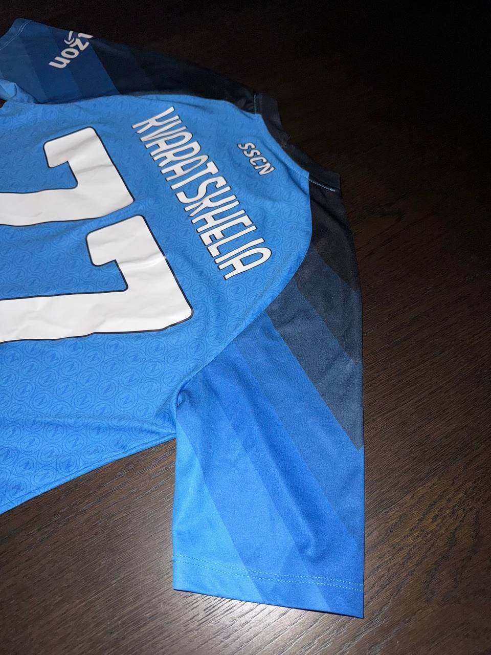 Emporio Armani SSC Napoli 22/23 Home Kit #Kvaratskheila 77- FREE SHIPPING Size US M / EU 48-50 / 2 - 5 Thumbnail