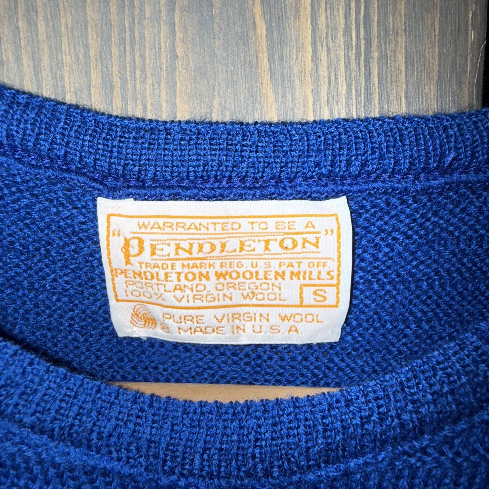 Pendleton Pendleton Vintage Men’s Virgin Wool Blue Vest Ribbed Sz S Size US S / EU 44-46 / 1 - 3 Thumbnail