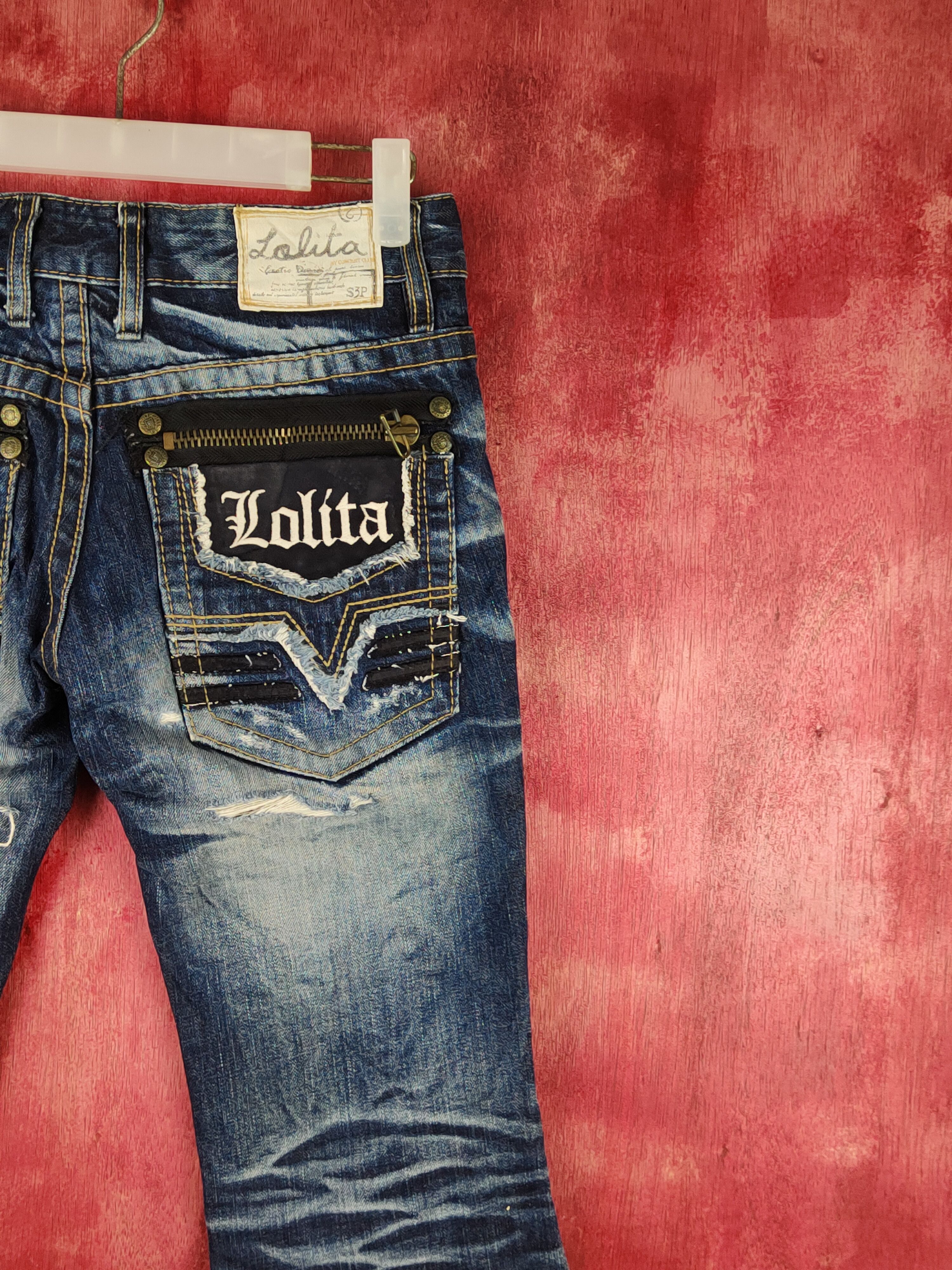If Six Was Nine DL Lolita Distressed faded ripped Bootcut jeans Denim #S1539 Size 28" / US 6 / IT 42 - 7 Thumbnail