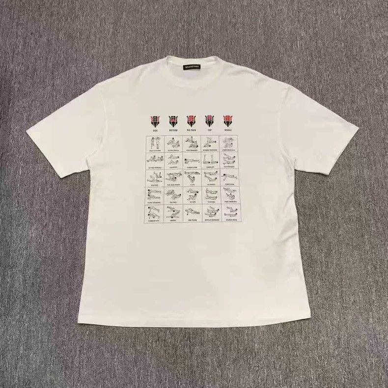 Balenciaga Balenciaga Gymnast Graphic Short Sleeve Tee - dmc Size US S / EU 44-46 / 1 - 1 Thumbnail