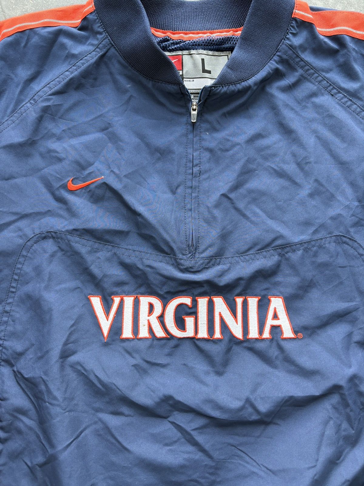 Nike Vintage Y2K Nike UVA Virginia Quarter Zip Windbreaker Size US L / EU 52-54 / 3 - 2 Thumbnail