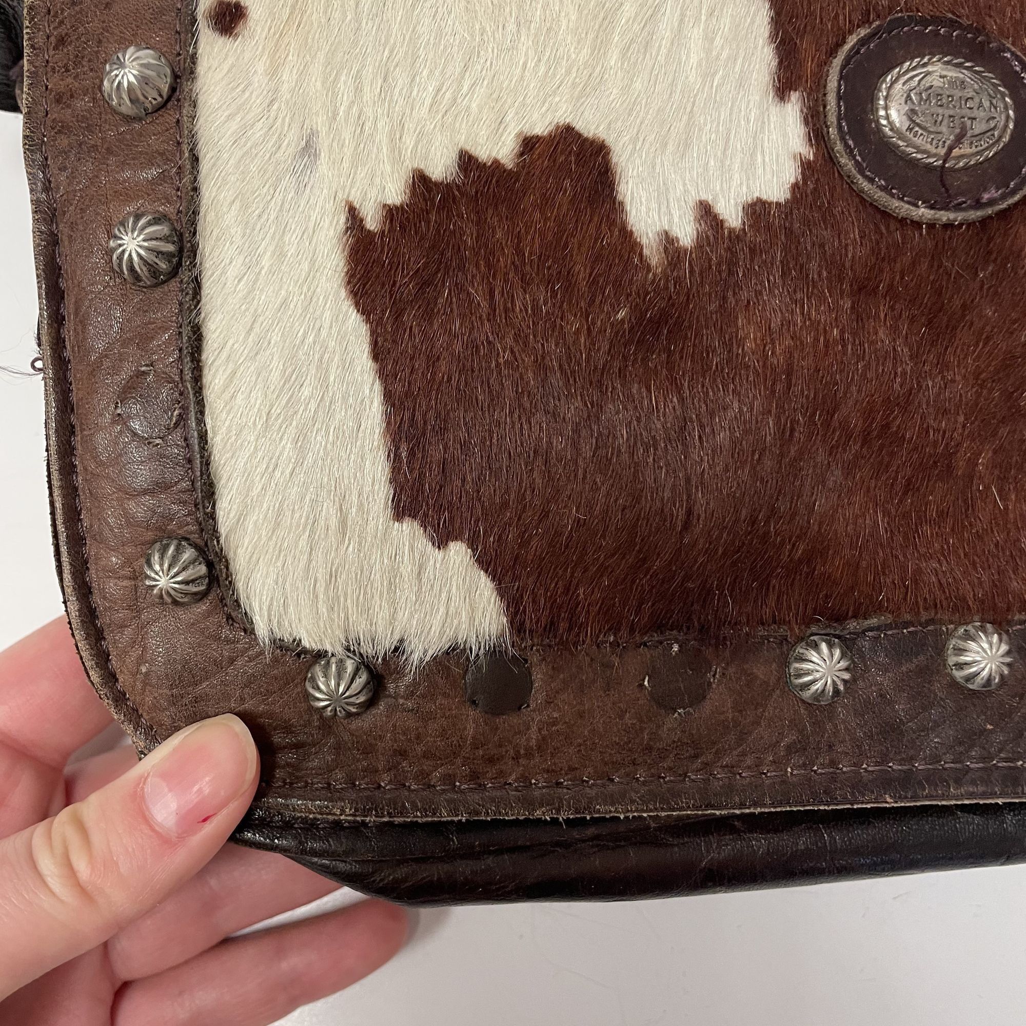 Other Vtg The American West Cowhide PONY HAIR Shoulder Bag Purse Size ONE SIZE - 6 Thumbnail