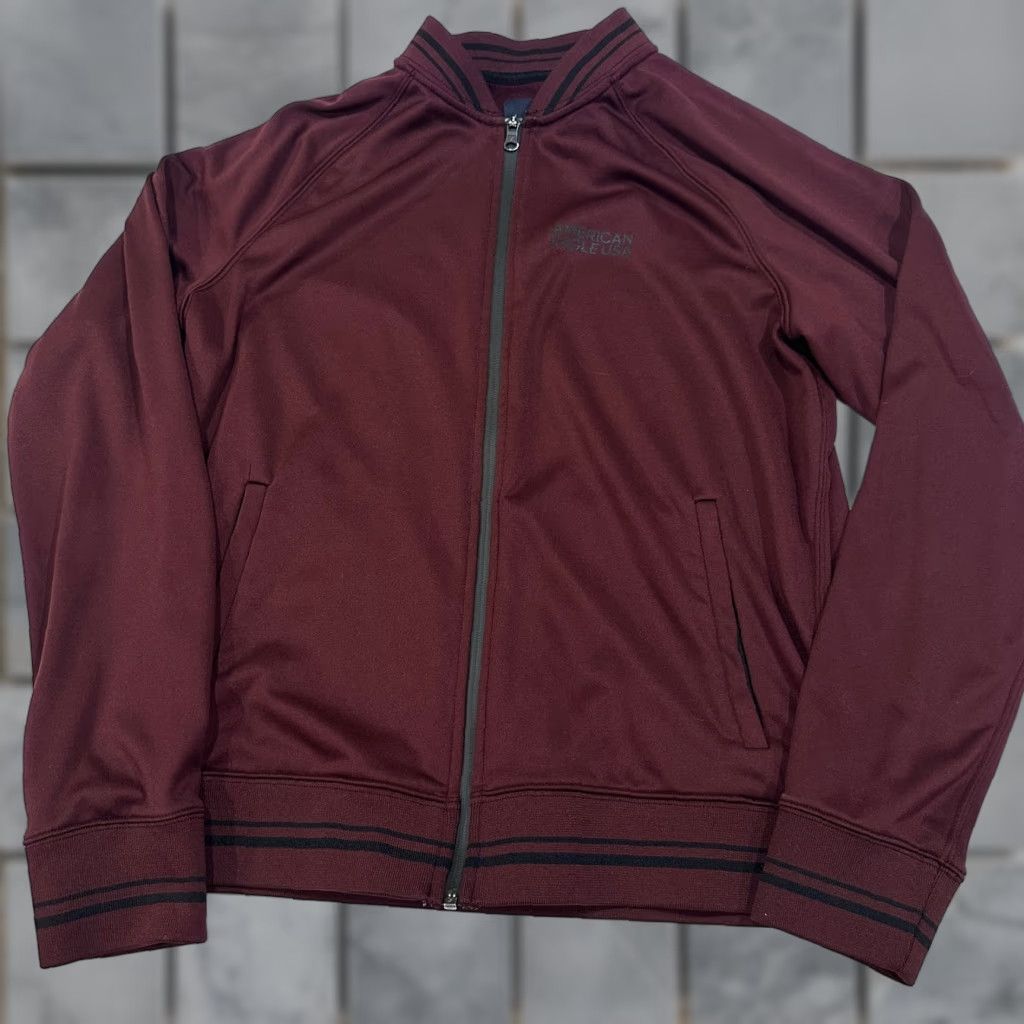American Eagle Outfitters American Eagle Outfitters Jacket Men M Burgundy Full Zip Pockets Logo Size US M / EU 48-50 / 2 - 1 Thumbnail