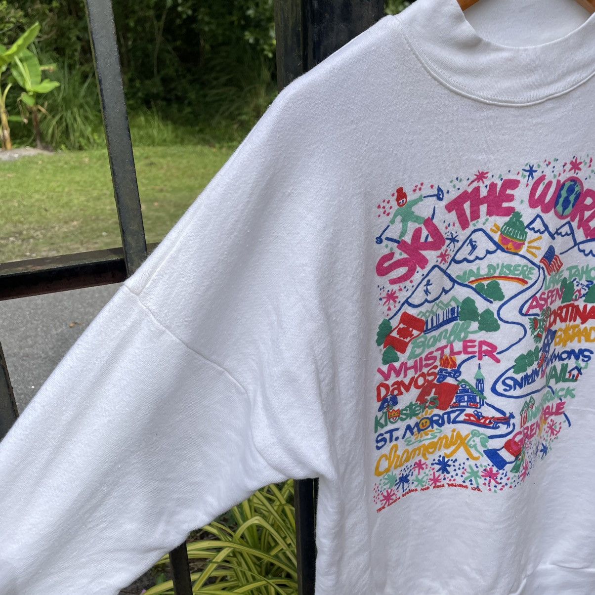 Vintage 🔥Vintage 90s Ski The World Pop Art Design Sweatshirts Size US M / EU 48-50 / 2 - 6 Thumbnail
