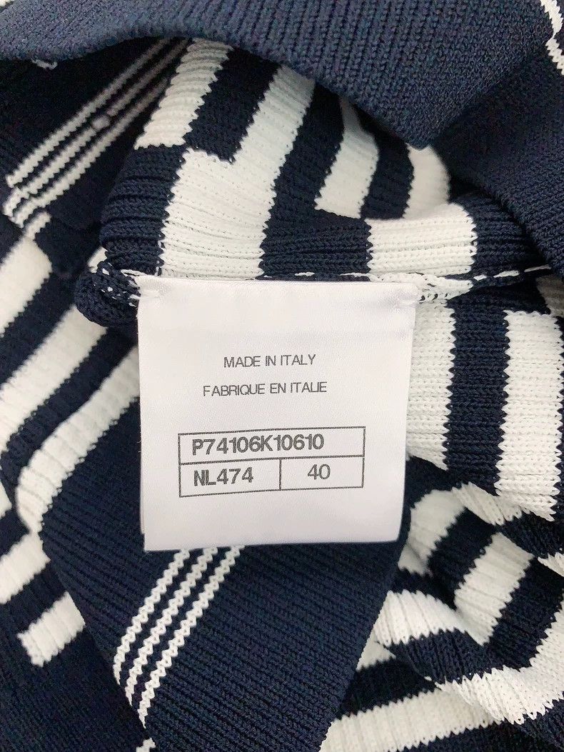 Chanel Chanel 23C striped knitted cardigan coat Size S / US 4 / IT 40 - 6 Thumbnail