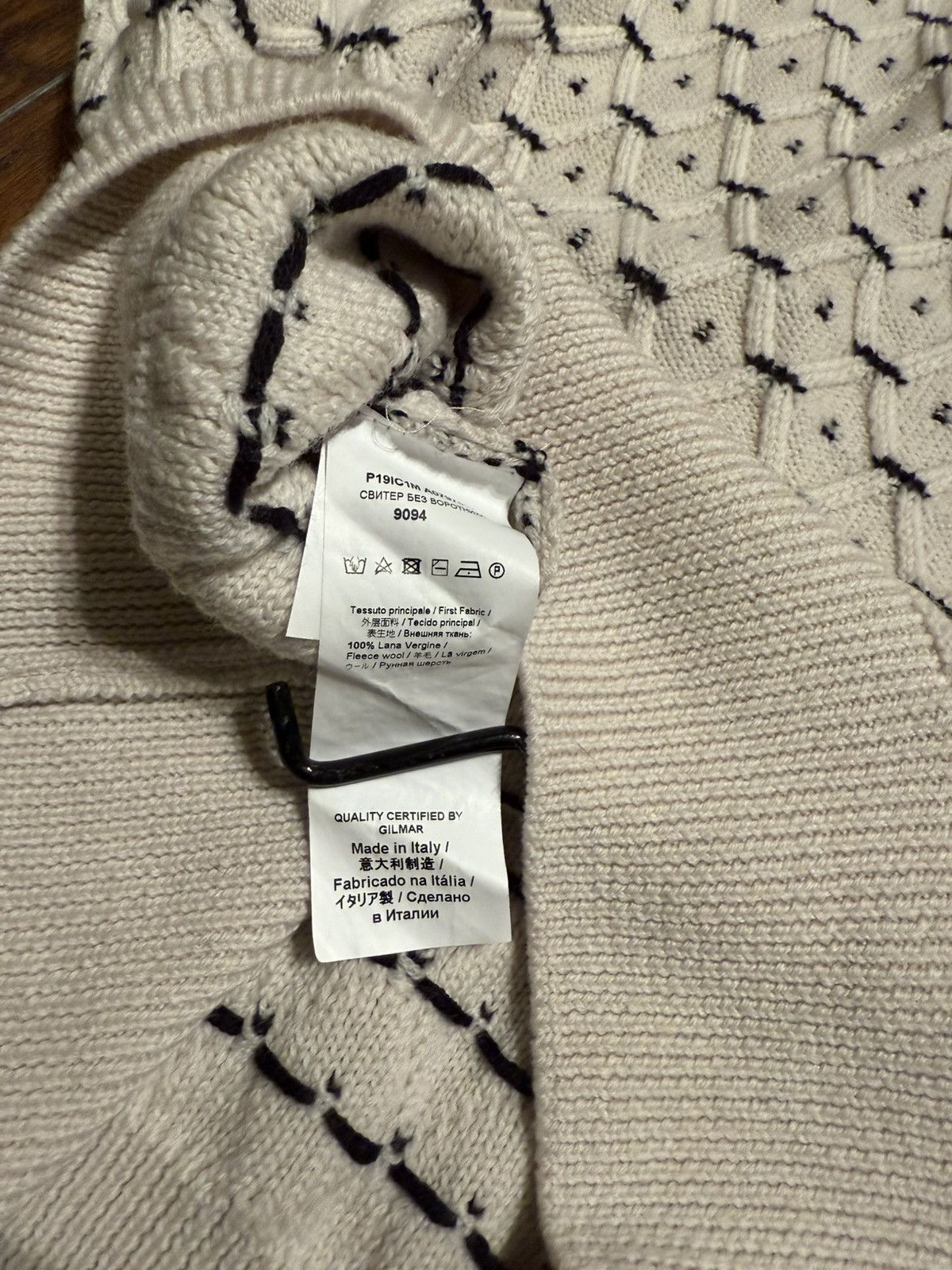 Paolo Pecora Virgin wool knit textured jumper Size US M / EU 48-50 / 2 - 4 Thumbnail