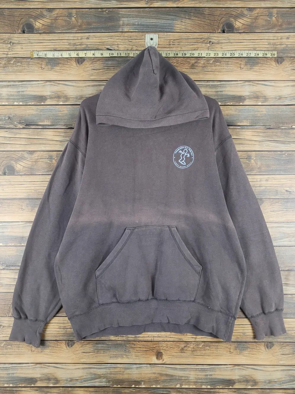 Vintage Da Hui Dark Gray Faded Hoodie Sweatshirts #W1454 Size US L / EU 52-54 / 3 - 13 Thumbnail