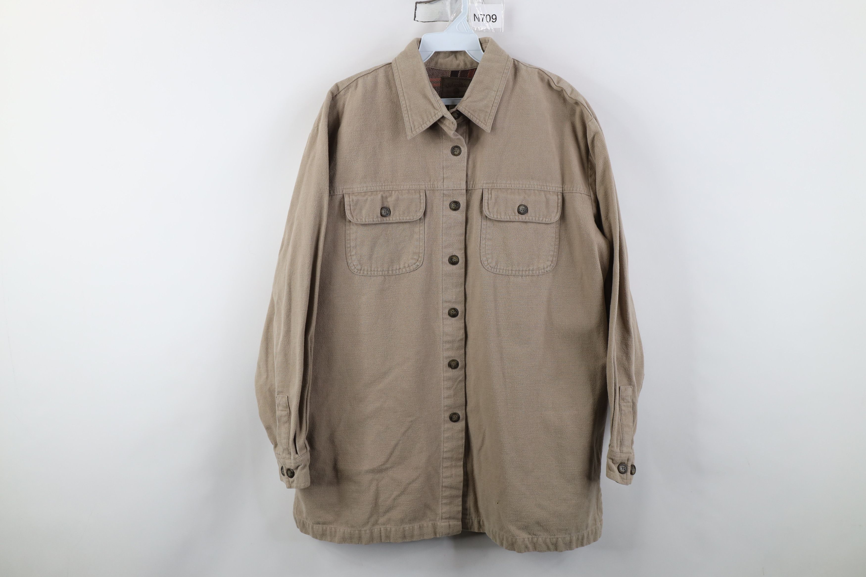 Vintage Vintage 90s Streetwear Chamois Cloth Button Shirt Size L / US 10 / IT 46 - 1 Thumbnail