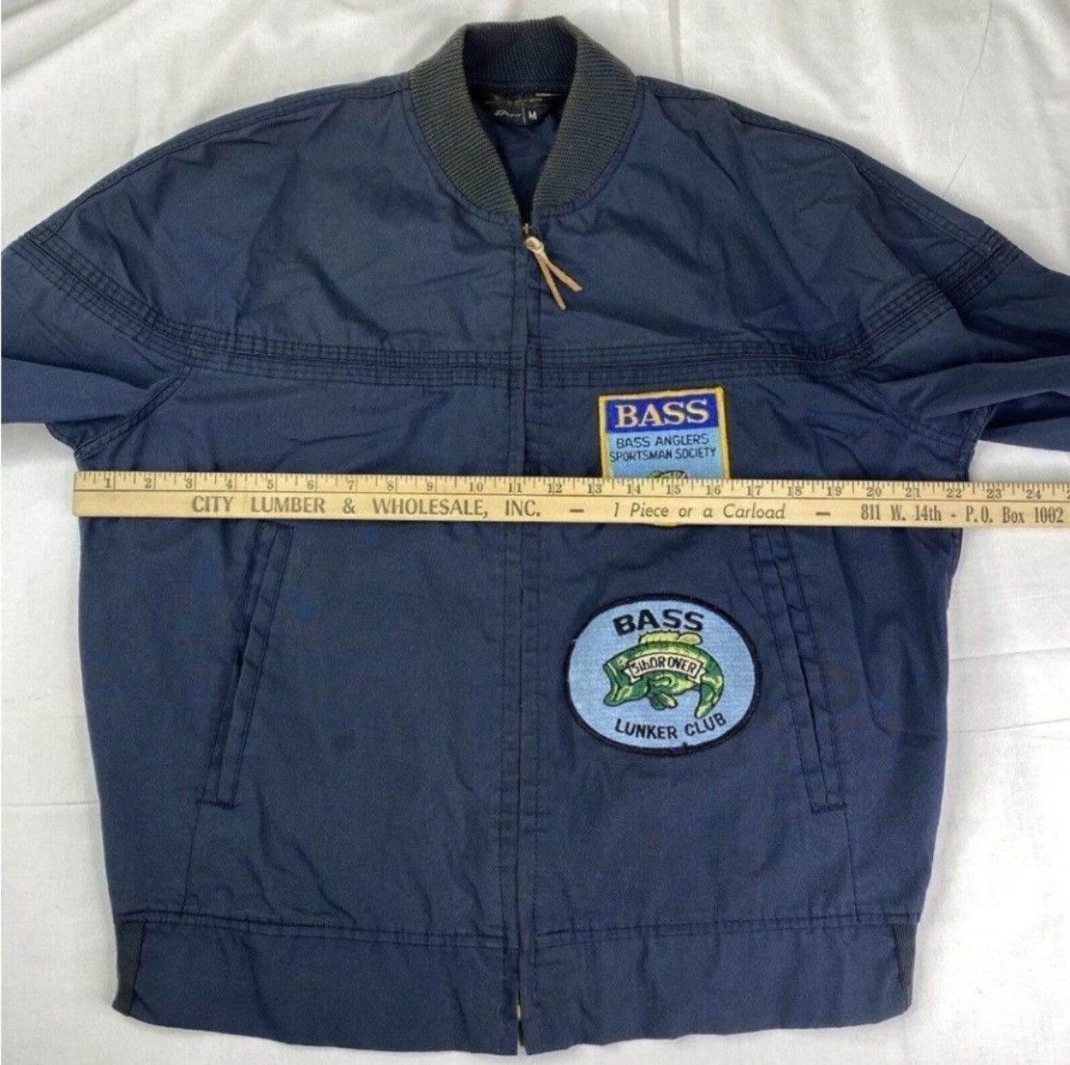 JCPenney × Vintage Vintage Distressed Bomber Jacket Patches J.C. Penney - Blue Size US M / EU 48-50 / 2 - 3 Thumbnail
