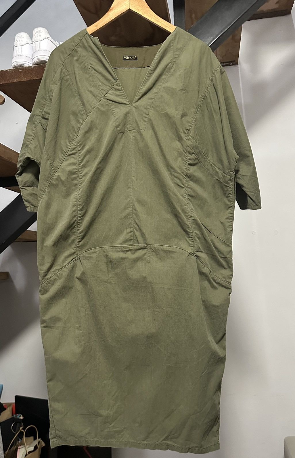 Kapital KAPITAL V NECK KANGAROO POCKET DRESS Size XS / US 0-2 / IT 36-38 - 1 Thumbnail