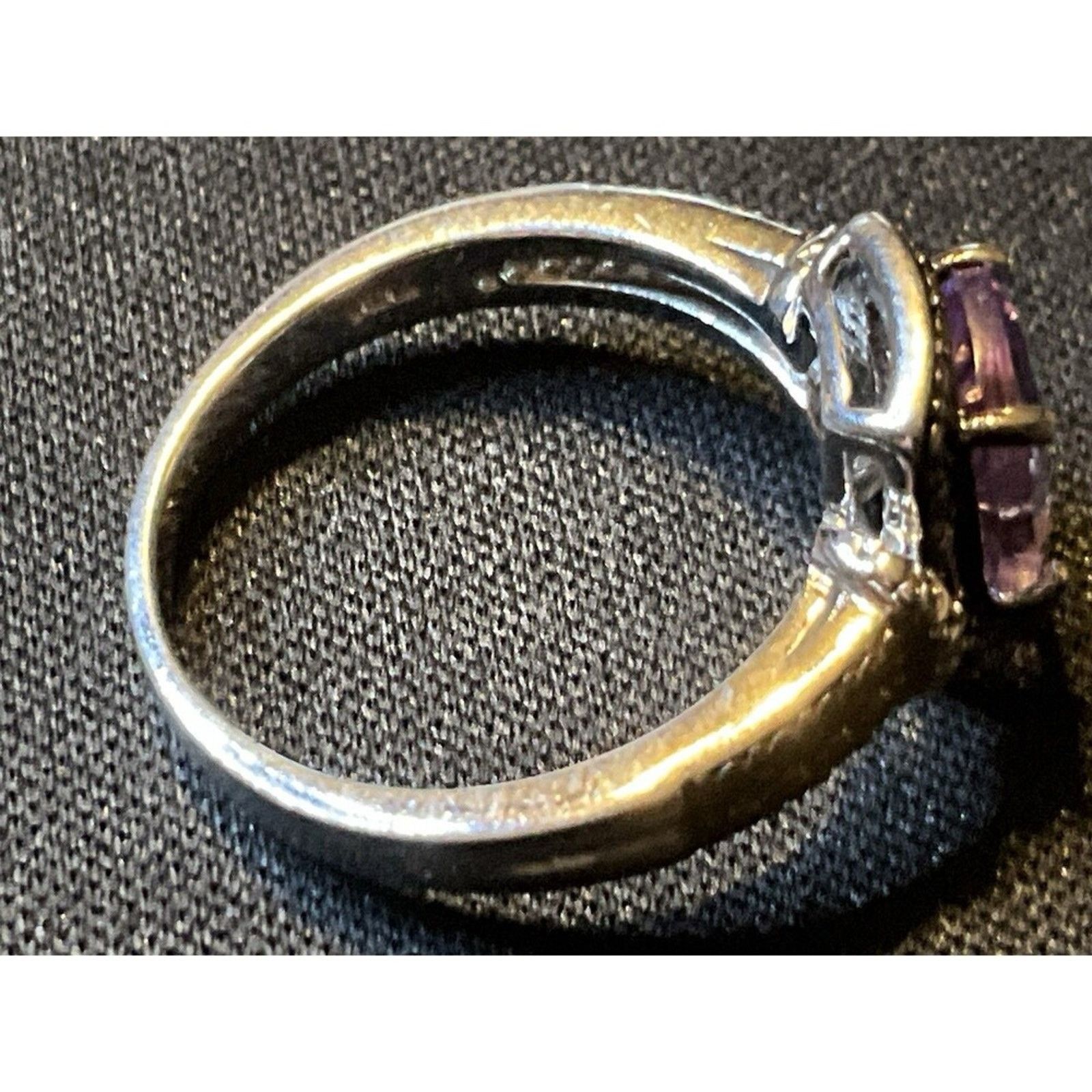 Other 925 Sterling Silver Amethyst and Marcasite Size 7 Ring Size ONE SIZE - 5 Thumbnail