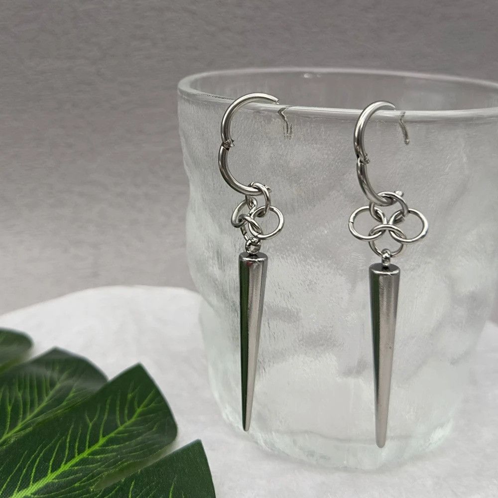Jewelry Long Spike Hoop Earrings Size ONE SIZE - 3 Thumbnail