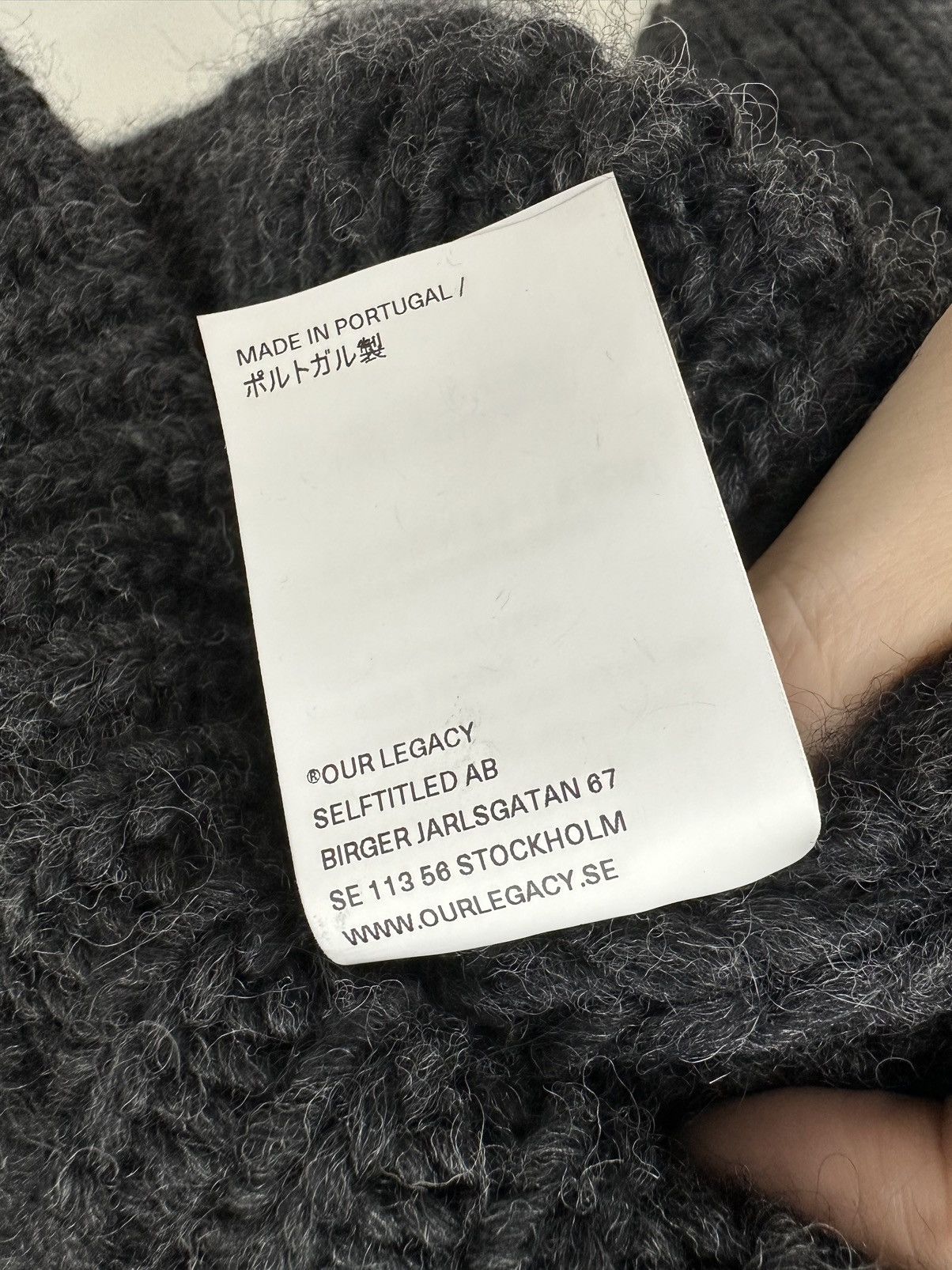 Our Legacy OUR LEGACY BIG PIQUET WOLF GREY CHUNKY WOOL KNITS Size US S / EU 44-46 / 1 - 8 Thumbnail