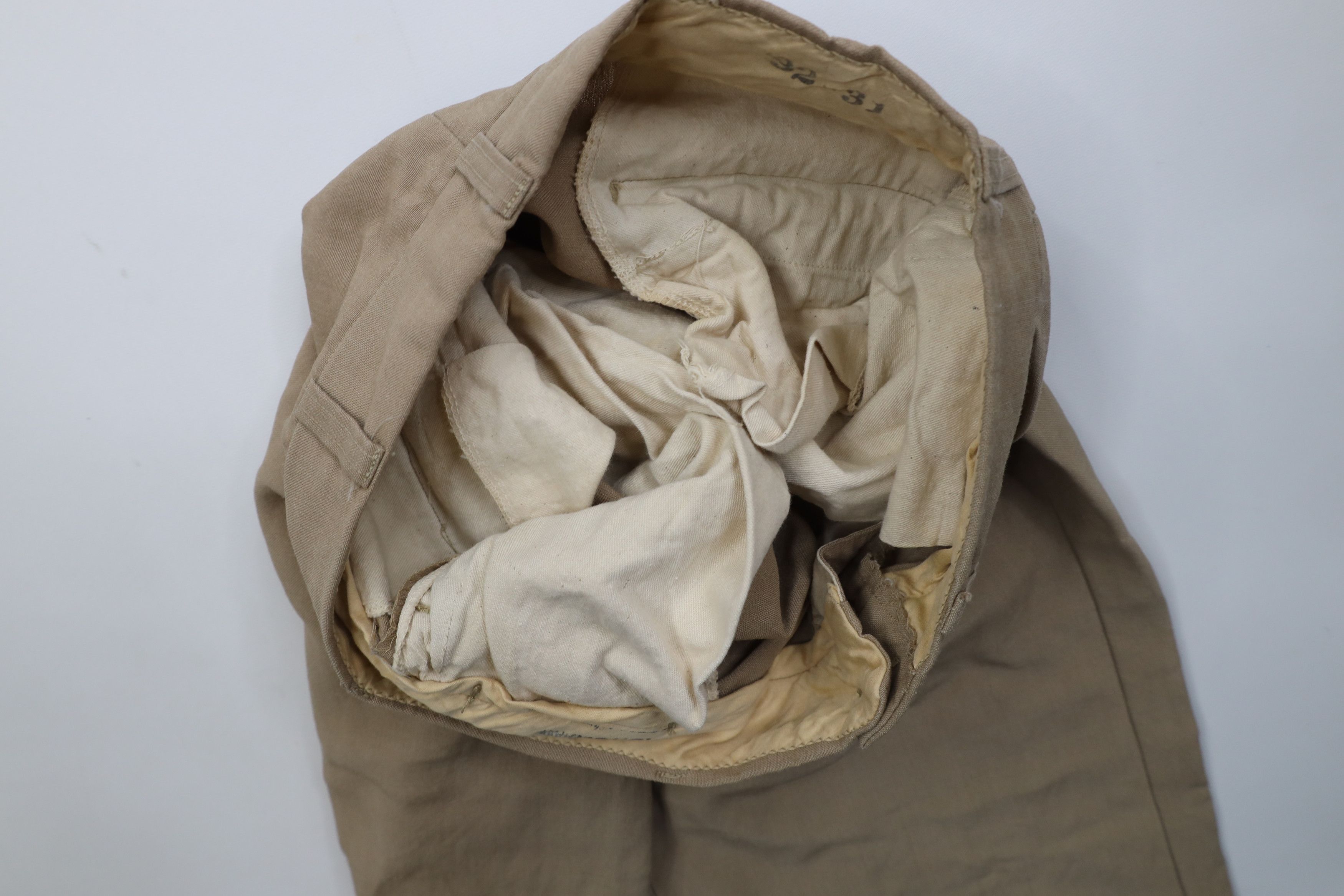Vintage Vintage 50s Hollywood Regency Gabardine Wide Leg Chino Pants Size US 30 / EU 46 - 8 Thumbnail