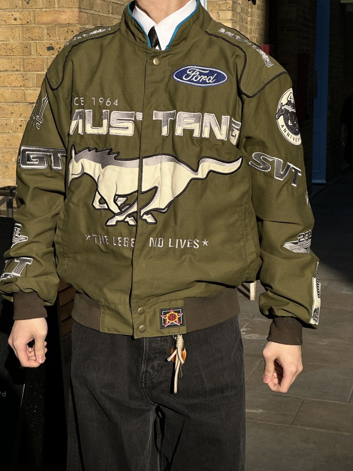 Ford × Mustang × NASCAR Vintage Ford Mustang Racing Jacket Size US M / EU 48-50 / 2 - 1 Thumbnail