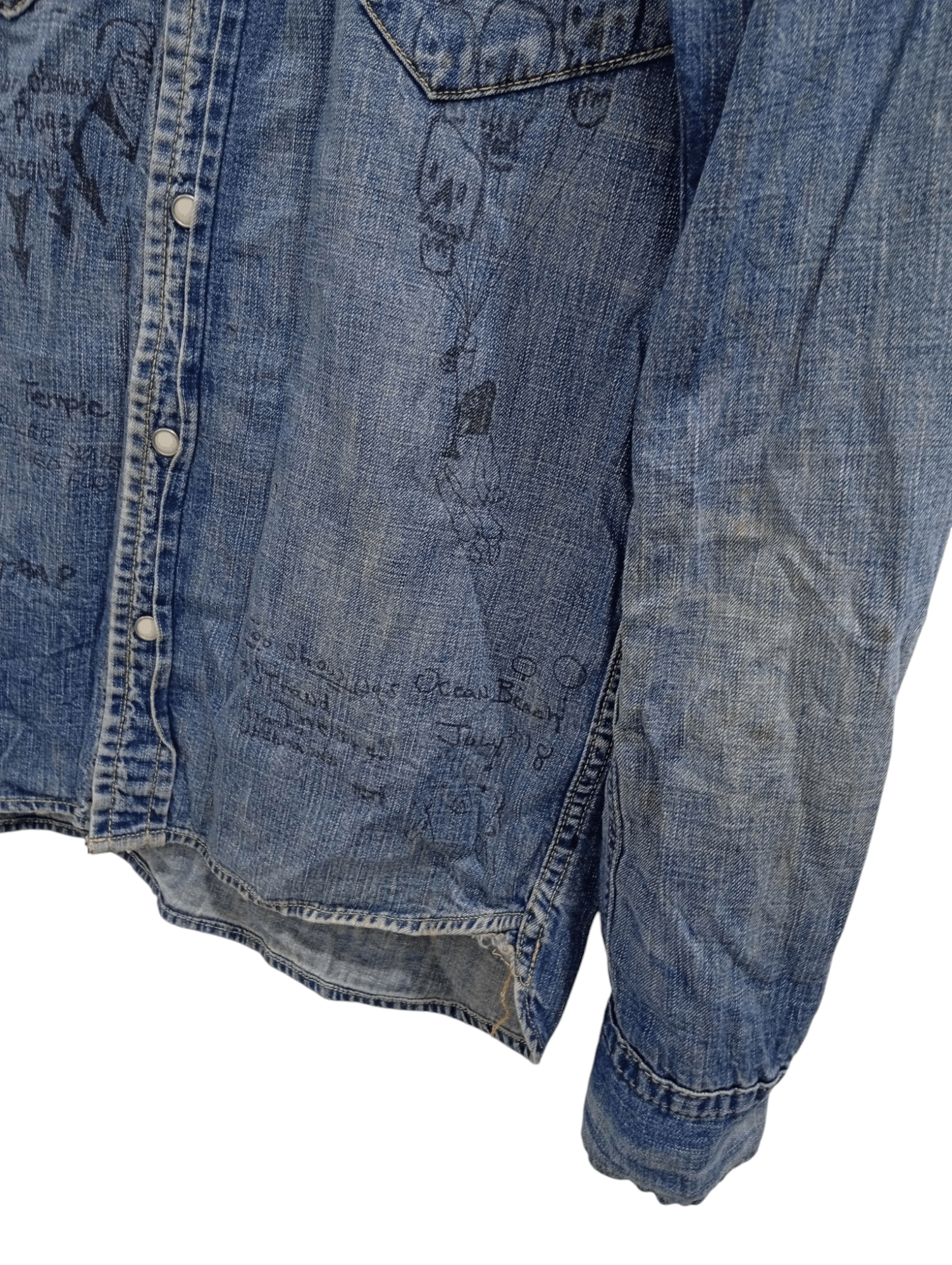 Japanese Brand × Remi Relief 🔥🔥Remi Relief Artwork Denim Chambray Shirt Size US M / EU 48-50 / 2 - 11 Thumbnail
