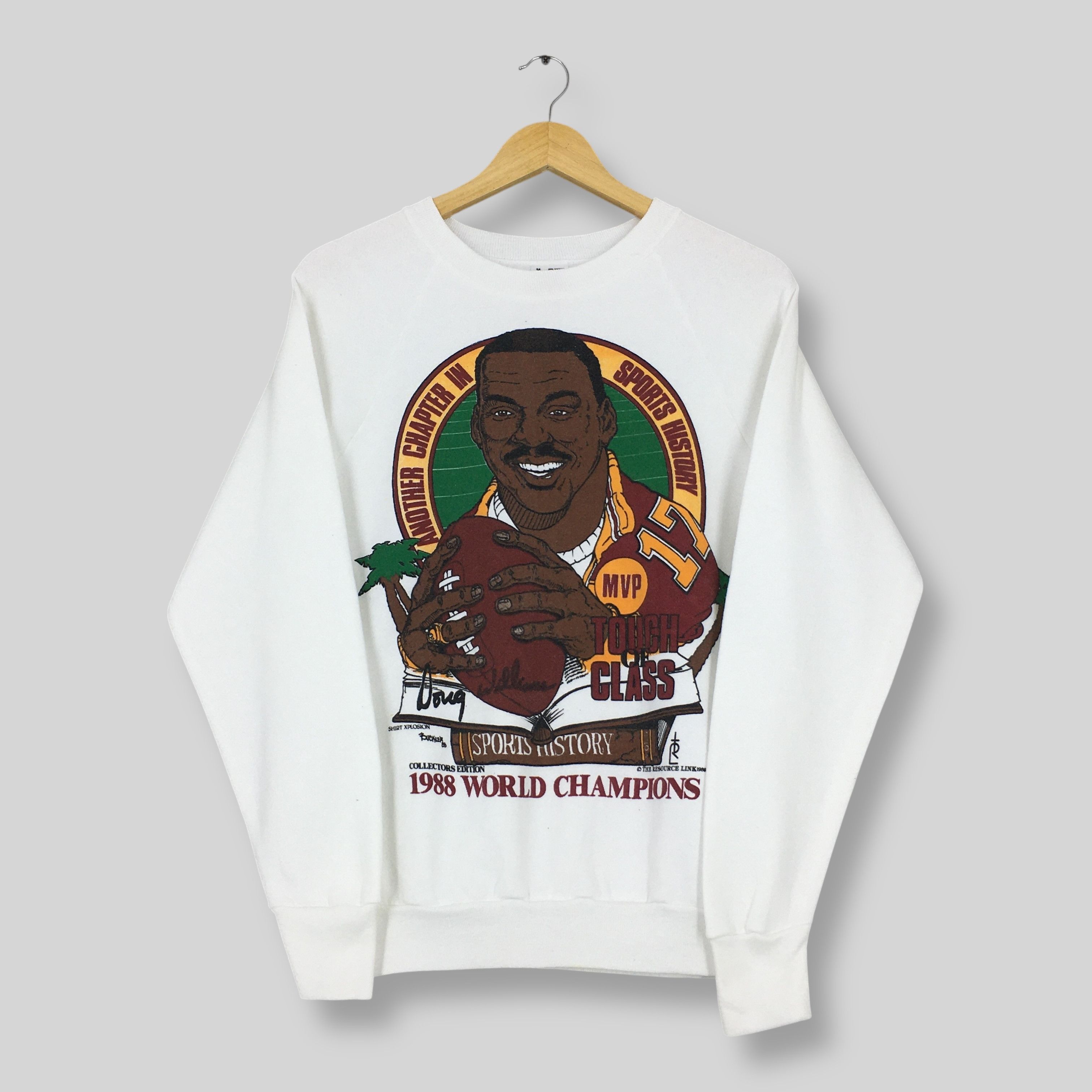 NFL Vintage 80s Doug Williams Washington Redskins NFL Sweatshirt Size US M / EU 48-50 / 2 - 1 Thumbnail