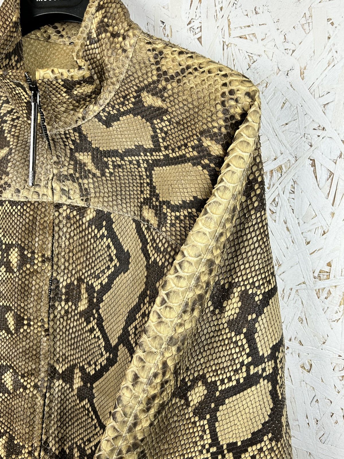 Gucci Tom Ford Gucci 2000 Runway Python Leather Jacket Size 40 Size M / US 6-8 / IT 42-44 - 5 Thumbnail