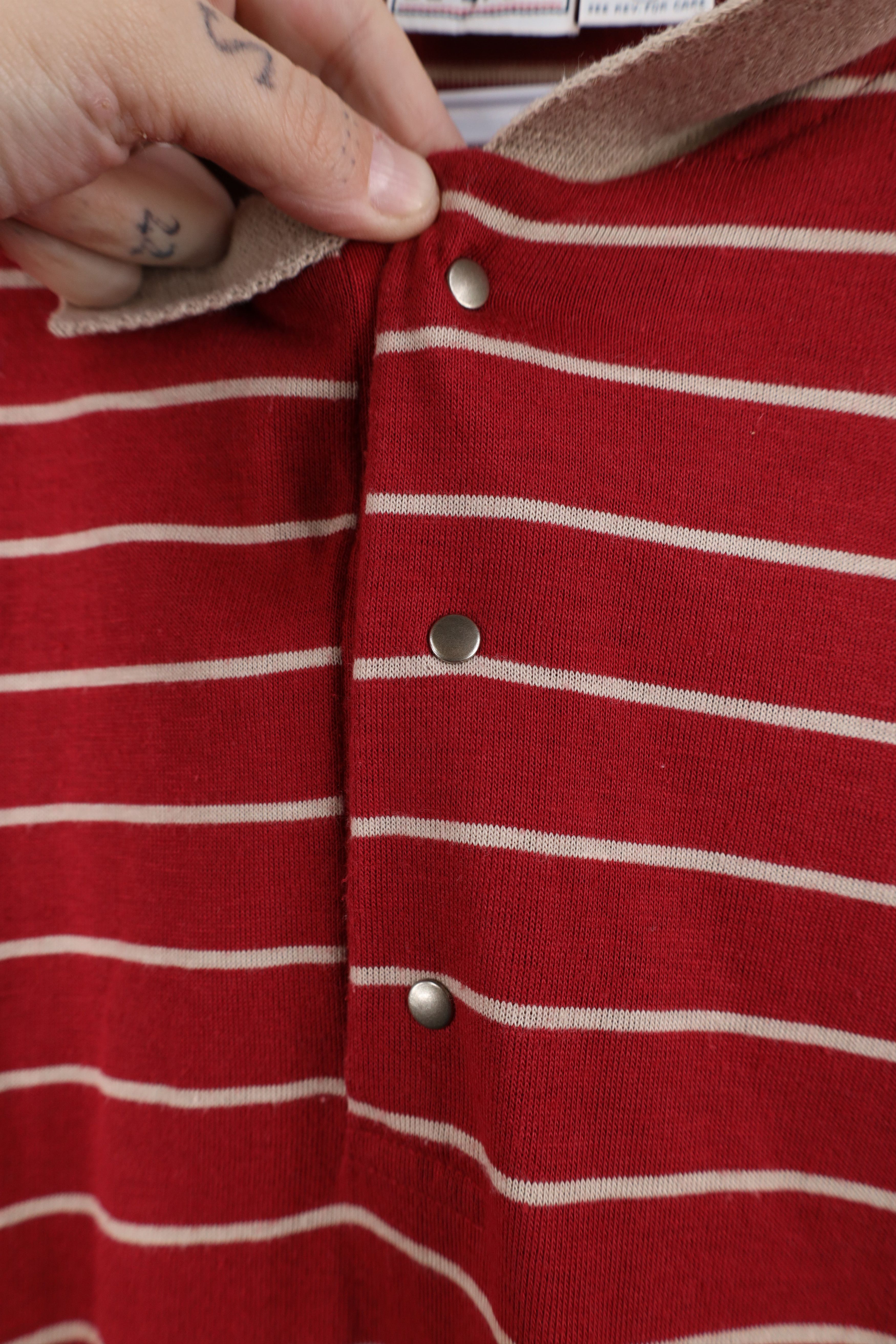 Vintage Vintage 70s Streetwear Block Knit Collared Golf Polo Shirt Size US XL / EU 56 / 4 - 7 Thumbnail