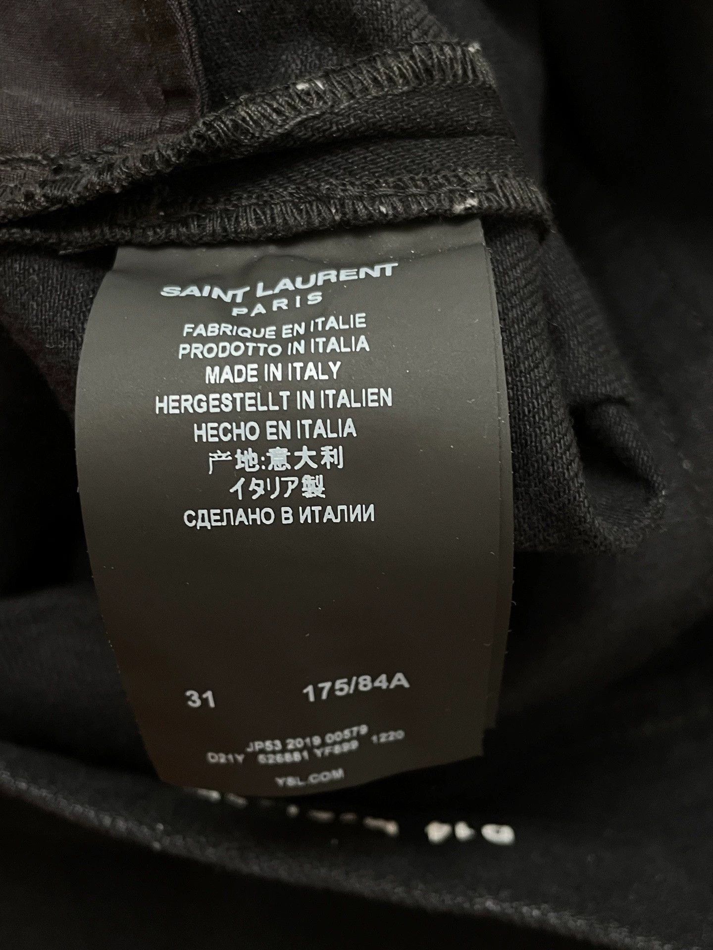 Saint Laurent Paris Saint Laurent Paris Black Straight Leg Jeans 31 Size US 31 - 5 Thumbnail