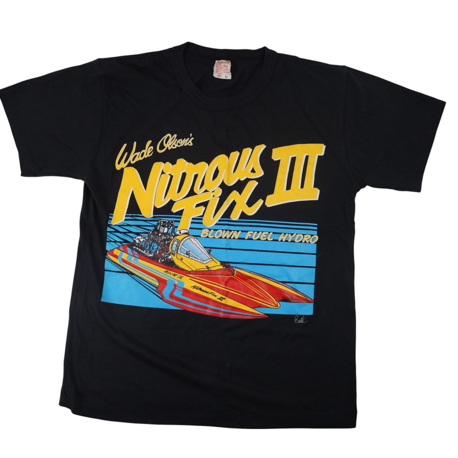 Vintage VTG Wade Olsons Nitrous Fix III Hydroplane Graphic T Shirt Size US M / EU 48-50 / 2 - 1 Thumbnail