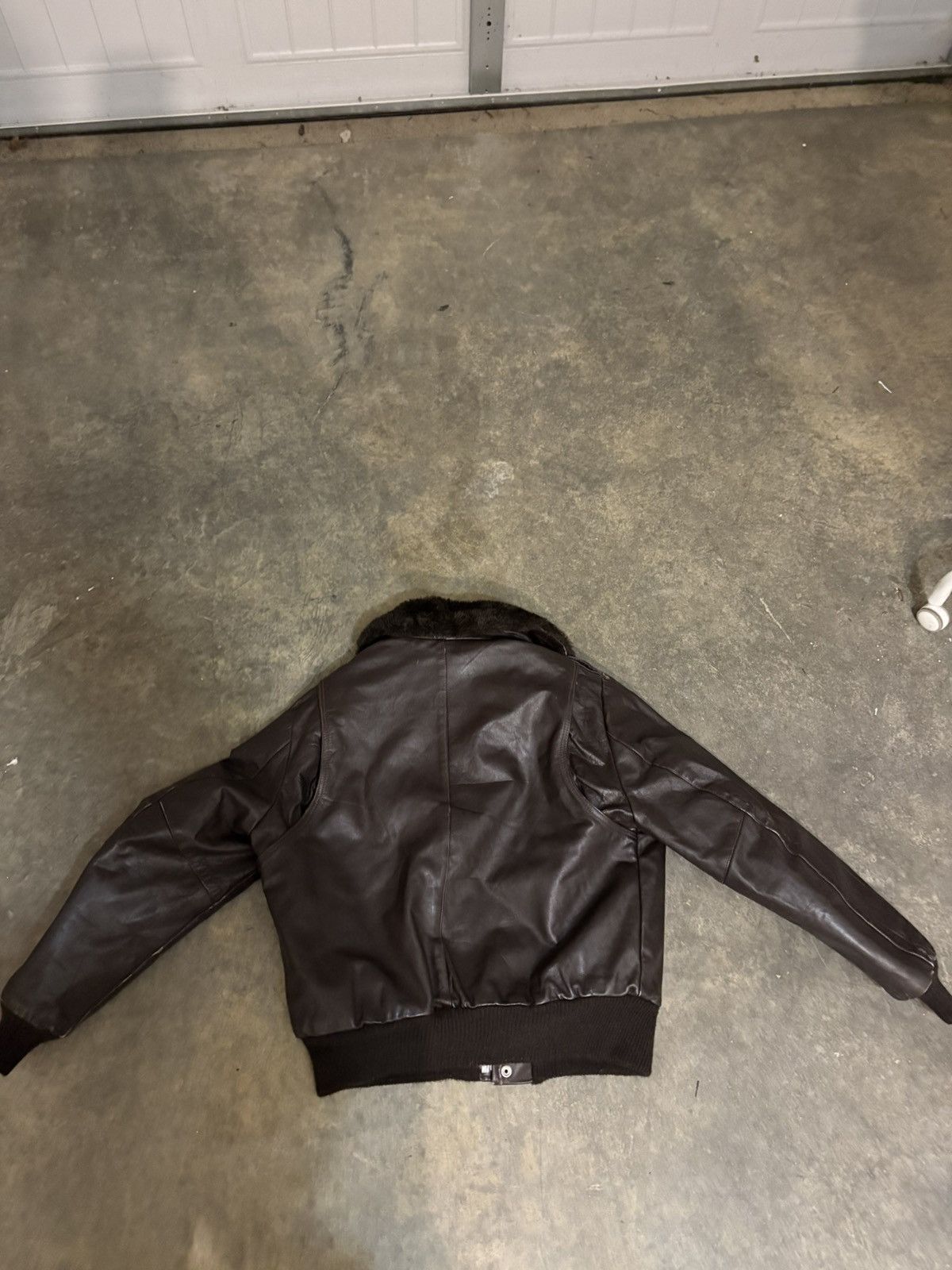 Excelled Leather Bomber Flight Jacket Faux Fur Collar USA Mint Size US M / EU 48-50 / 2 - 2 Thumbnail