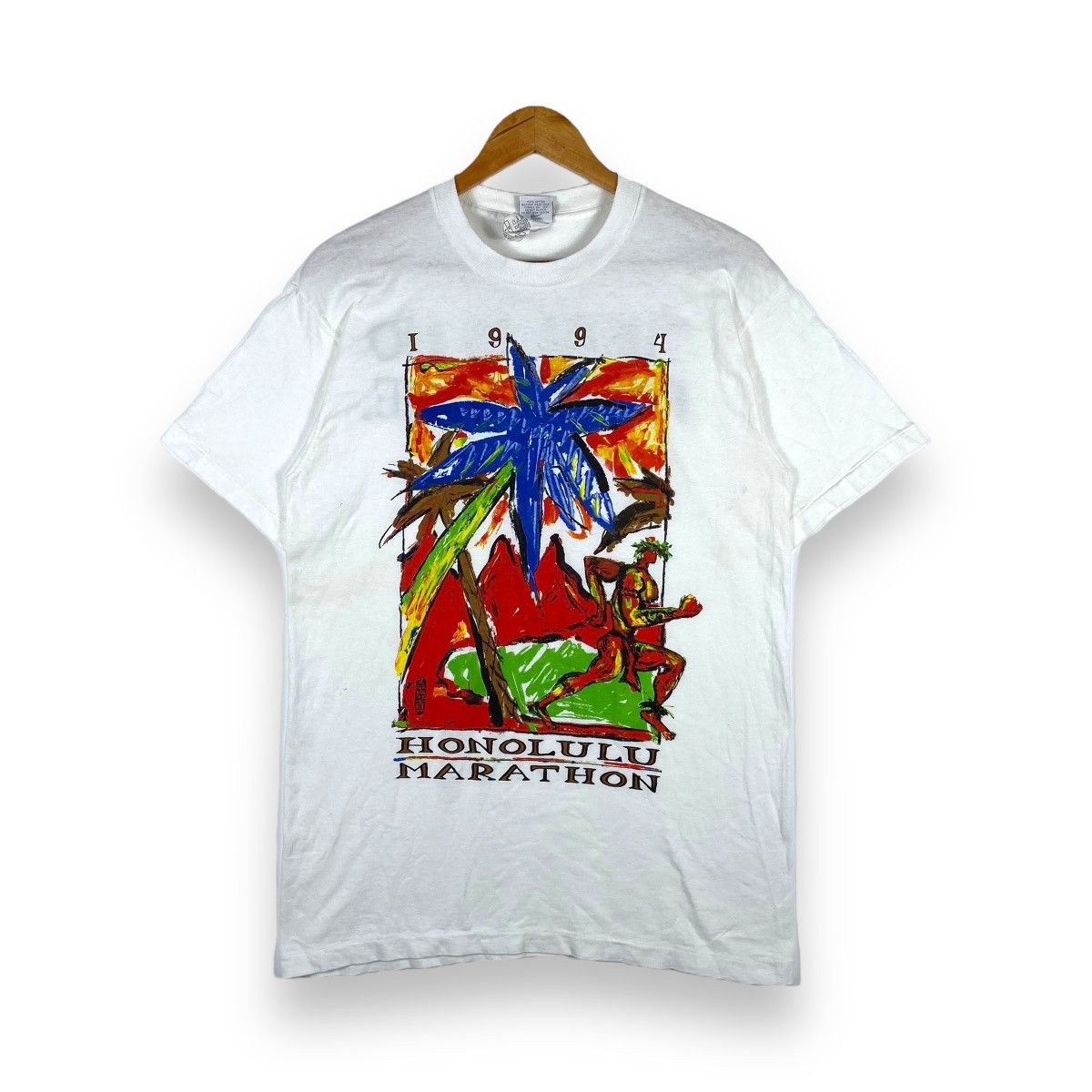 Nike × Vintage Vintage 1994 NIKE HONOLULU MARATHON There Is No Finish Line Size US M / EU 48-50 / 2 - 1 Thumbnail