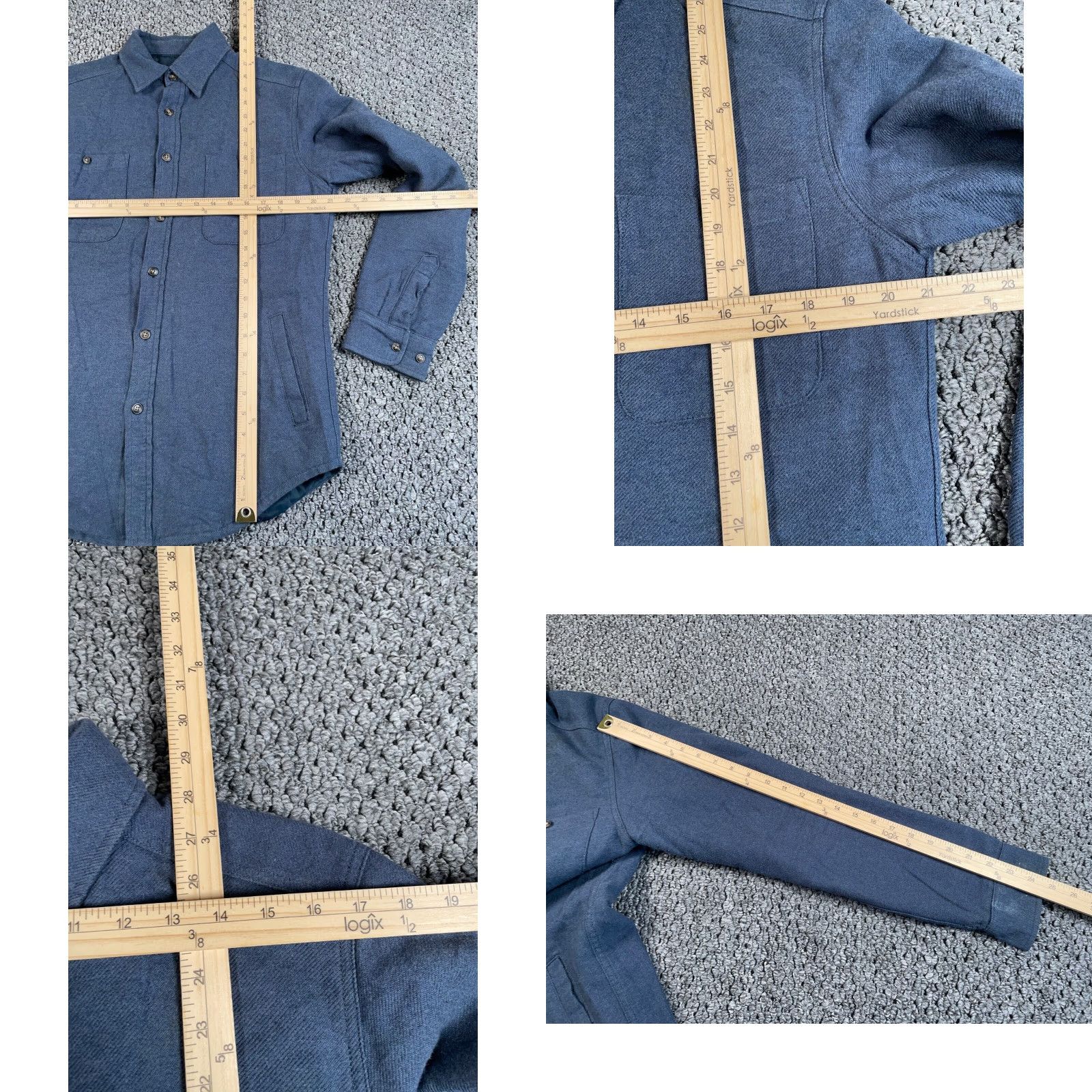 Merona Workwear Style Quilted Flannel Shirt Jacket Blue Medium Adult Grunge Insulated Size US M / EU 48-50 / 2 - 8 Thumbnail