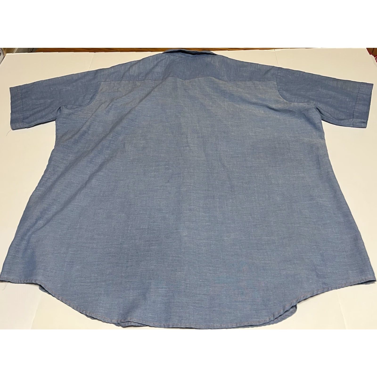 J Brand VINTAGE DEE CEE Western Shirt Cowboy Pearl Snap Blue Chambray 3XL Mens Size US XXL / EU 58 / 5 - 3 Thumbnail