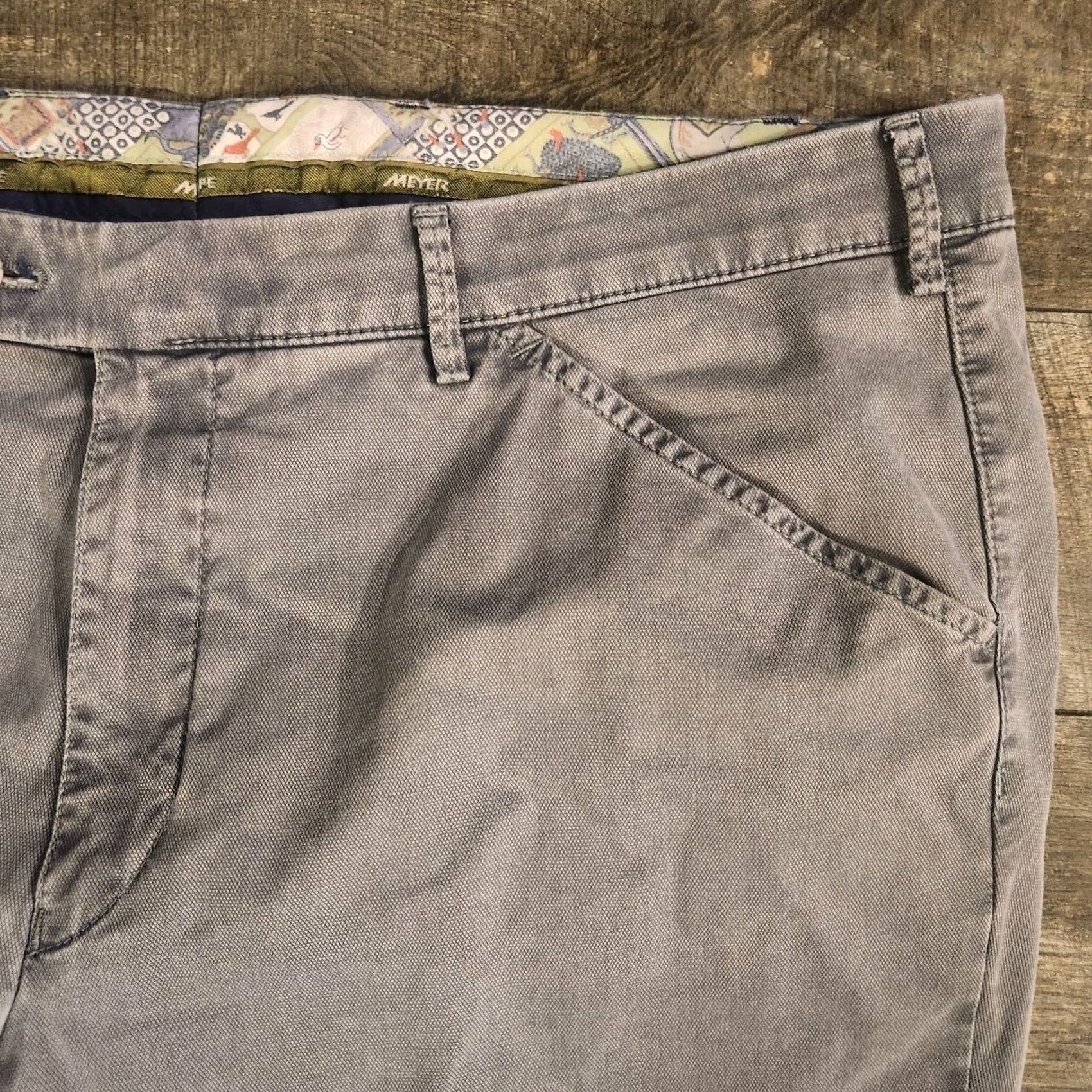 Vintage Meyer Chicago Mens 40x29 Trouser Beige Khaki Cotton Stretch Smart Casual Pants City Wear Mens Straight Leg 29 Inseam Regular Size 40 Lightweight AI Size US 40 / EU 56 - 4 Thumbnail