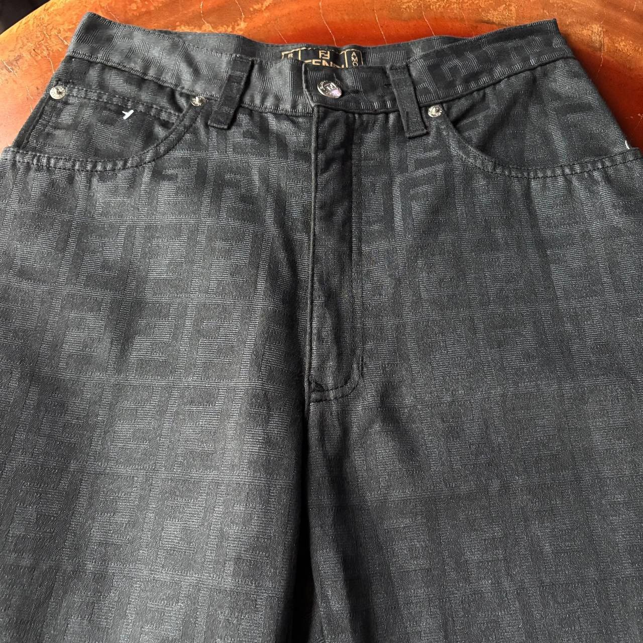 Fendi Vintage Fendi Zucca Dark Grey Monogram Jeans Pants Size US 27 - 7 Thumbnail