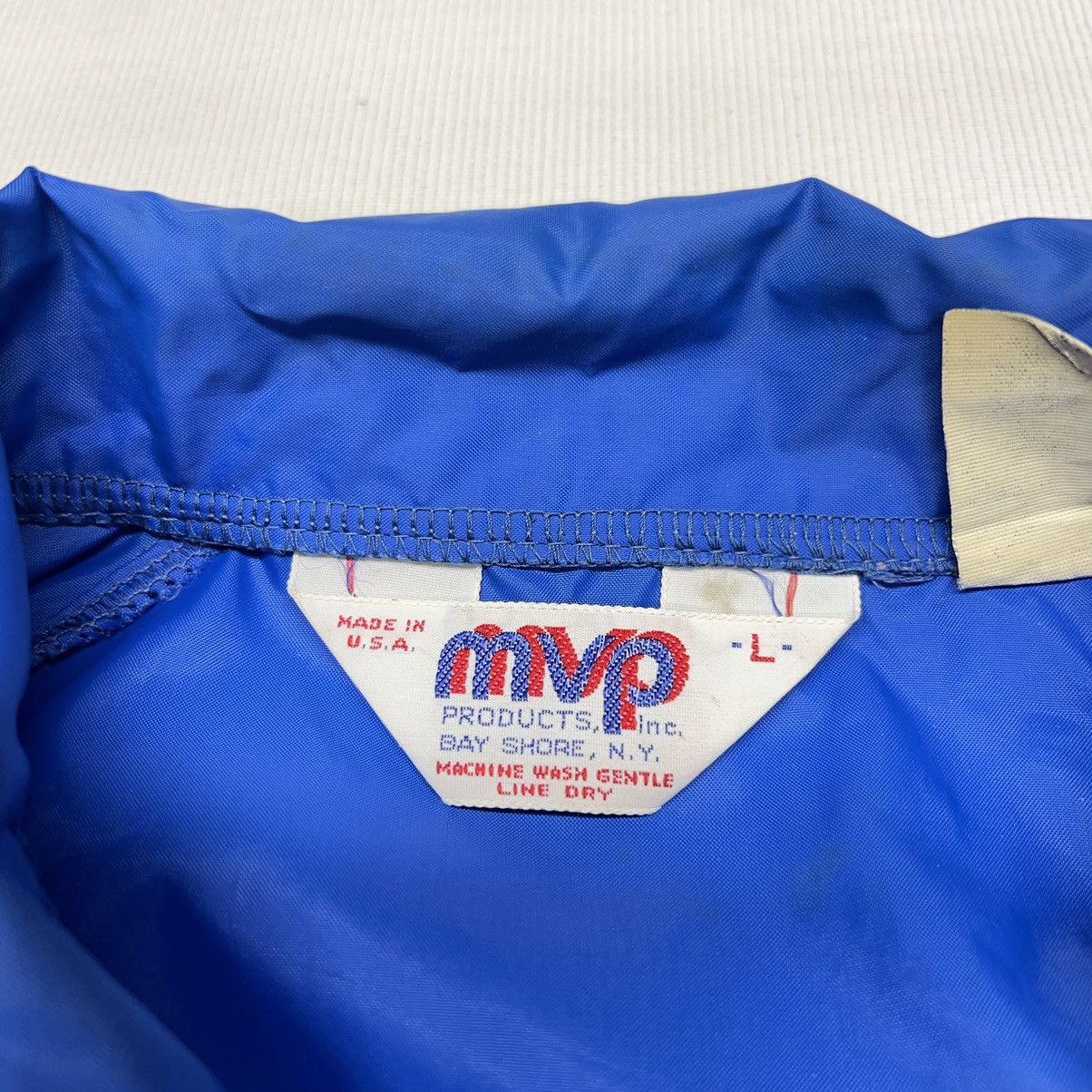 Vintage VTG Coaches Jacket Blue Windbreaker Snap Nylon MVP Union 90s Size US L / EU 52-54 / 3 - 6 Thumbnail