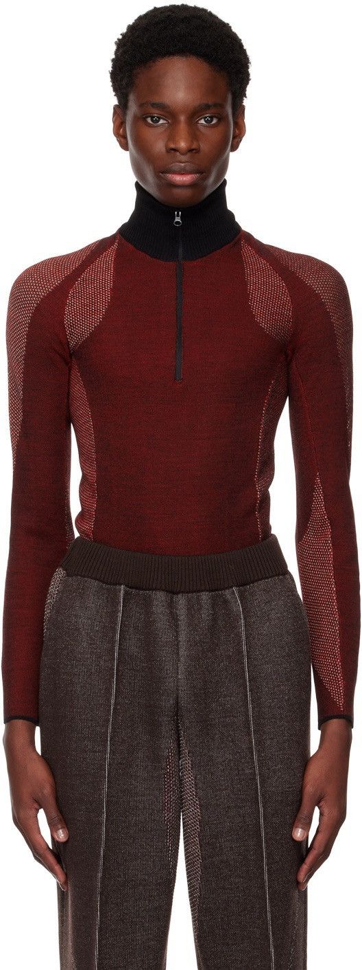 Saul Nash !DS! FW22 Saul Nash Red Open Knit Turtleneck Size US M / EU 48-50 / 2 - 2 Thumbnail