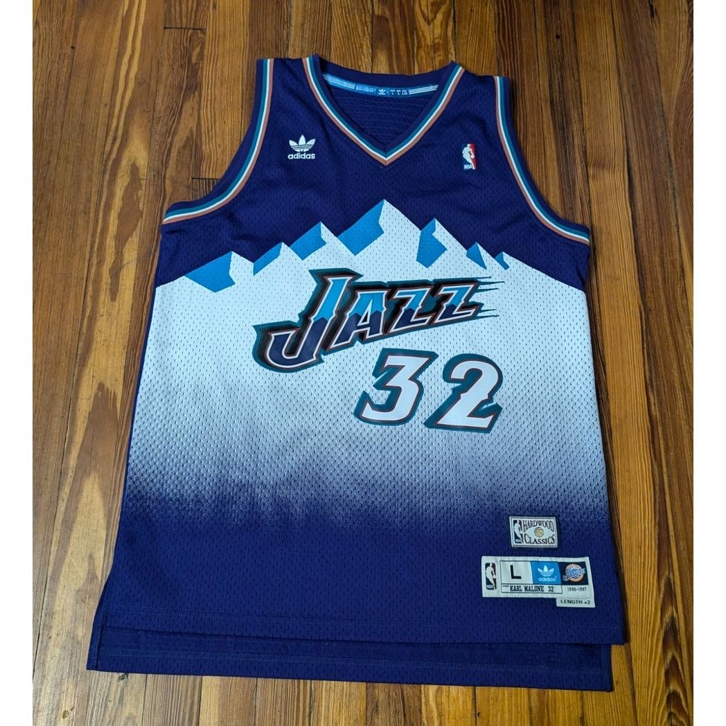 Adidas Adidas Utah Jazz Karl Malone Soul Swingman Jersey Mens Large Size US L / EU 52-54 / 3 - 1 Thumbnail